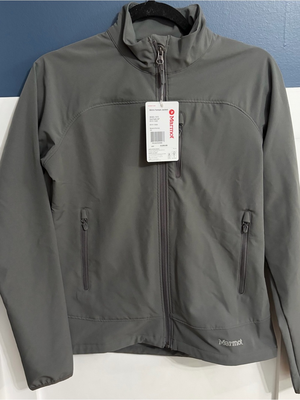 Marmot Women's Tempo Jacket Cinder Gray Size Small Softshell NWT